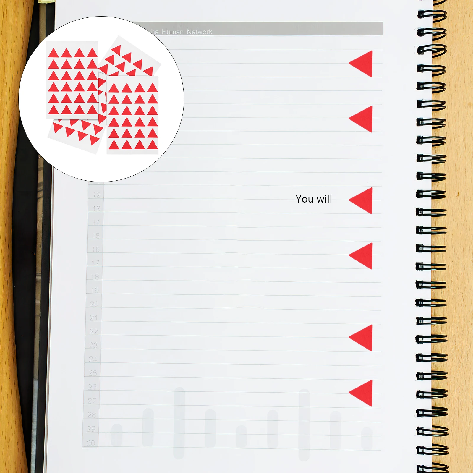 

288pcs Triangle Stickers Paper Marking Sticker Labels Adhesive Marking Classification DIY Note Flags for Folder
