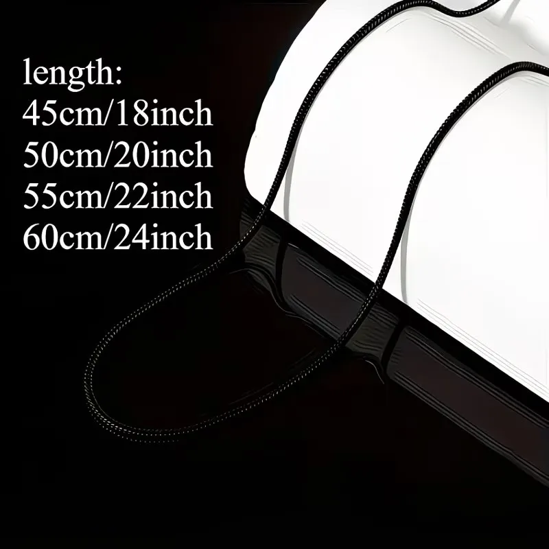 Modische Minimalistische Schwarze Edelstahl-Schlangenkette Halskette für Frauen Klassischer Minimalistischer Metallketten-Schmuck Geschenke – Detail 5