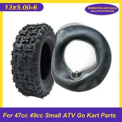 6 Inch Tire Rear 13x5.00-6 Inner Tube Outer Tyre for 47cc 49cc Small ATV Go Kart Mini Quad Bike Snowmobile Parts