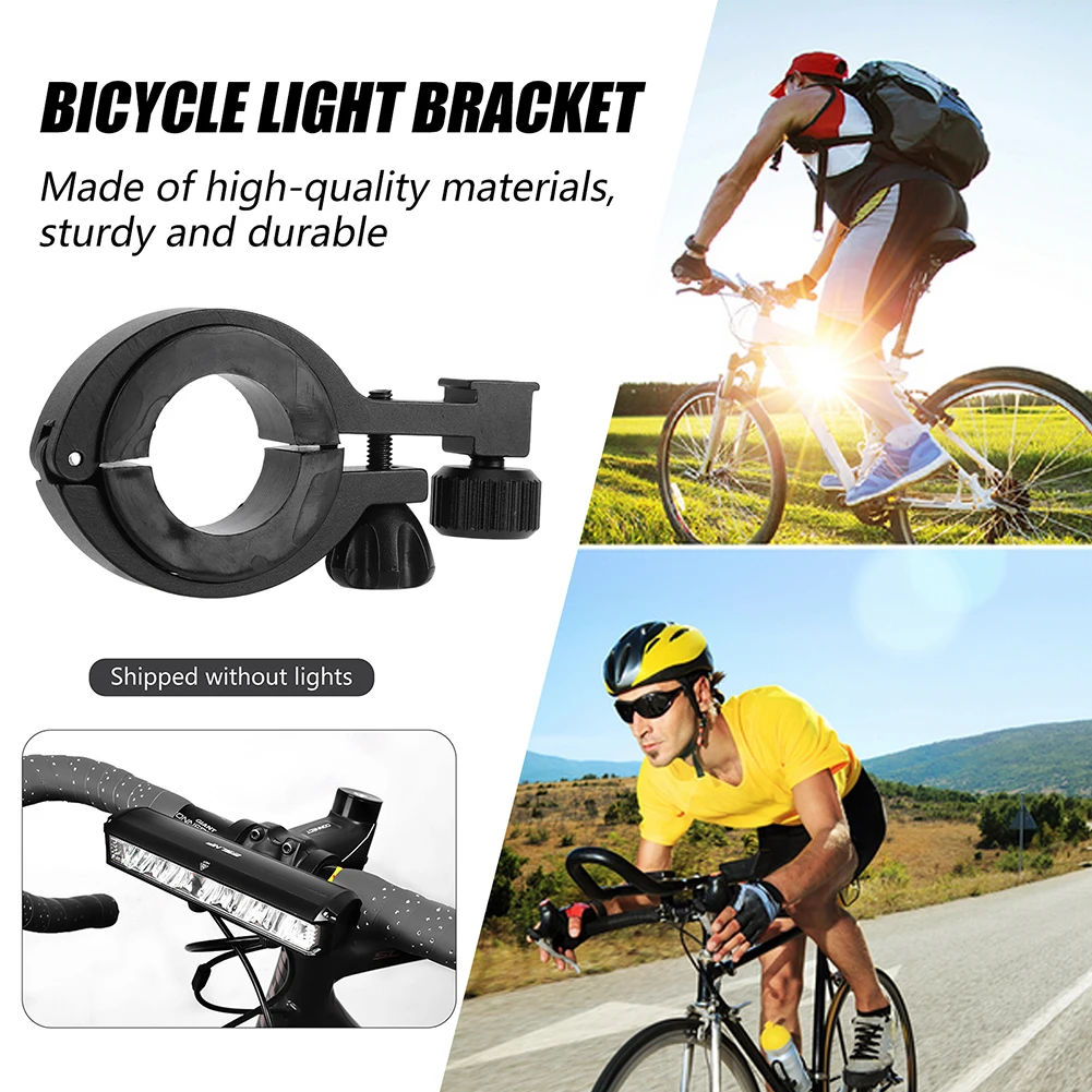 2pcs Bike Lamp Bracket Mount Aluminium Alloy Practical Bike Lamp Support Rack Lightweight Safe Cycling Replacement Supplies