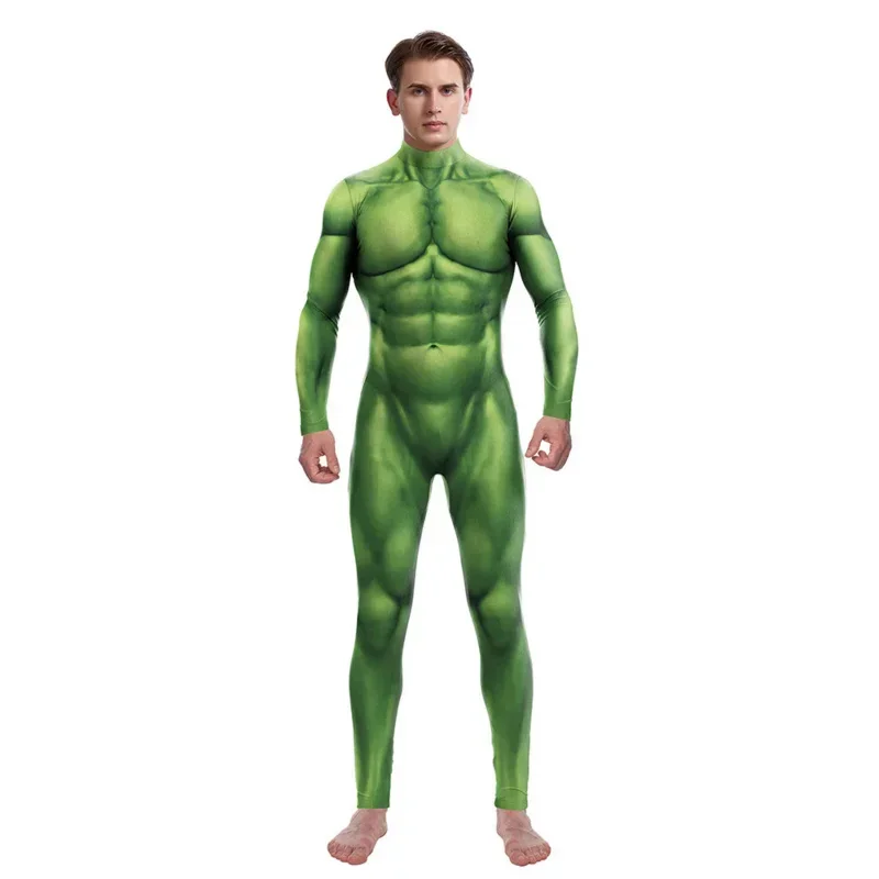 Smile Hero Bruce Banner MEDk Muscle Tights Jumpsuits, Cosplay Costume, Halloween Party Performance, Zentai Drum Suit, Hommes et Femmes