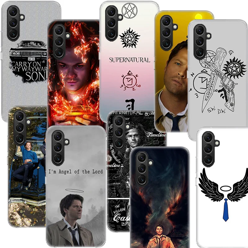 Angel Castiel Supernatural Phone Case Samsung Galaxy A70 A50 A40 A30 A20E M30S M31 M21 M12 J8 J6 J4 M32 M52 M51 A90 A80 A20S M11