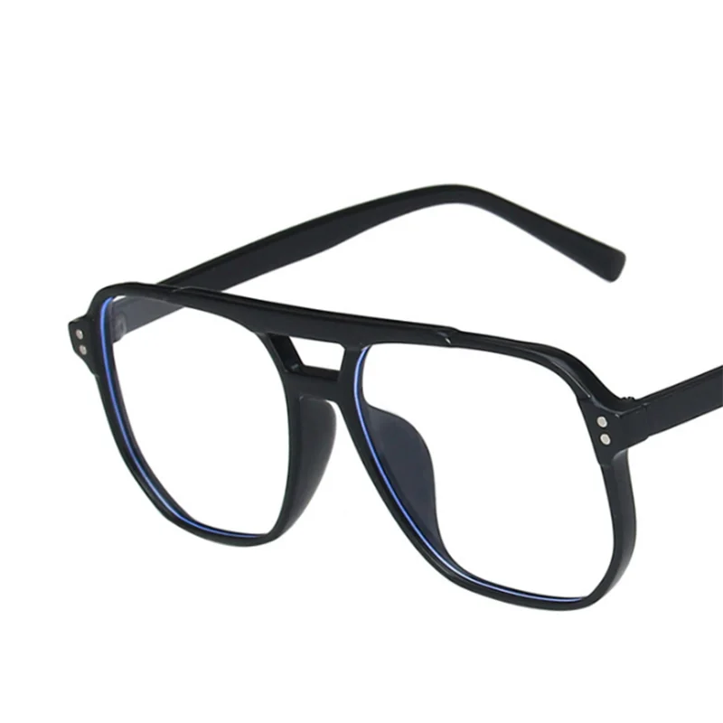 Large Frame Double Girder Clear Lens Glasses Big Simple Myopia Nerd Spectacles Degree -0.5 -1.0 -2.0 -3.0 -4.0 to -6.0