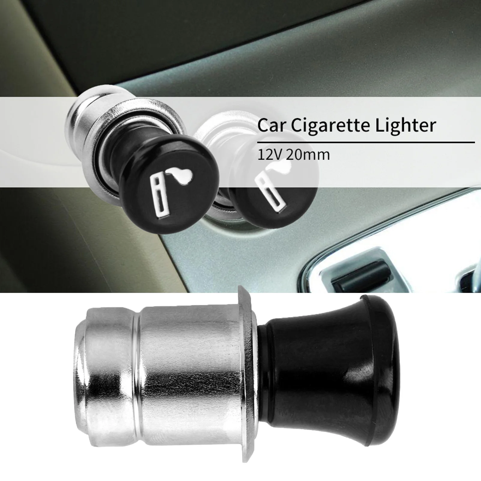 

12V 20mm Universal Car Cigarette Lighter Socket Power Plug Auto Cigarette Ignition Lighter Outlet Automatic