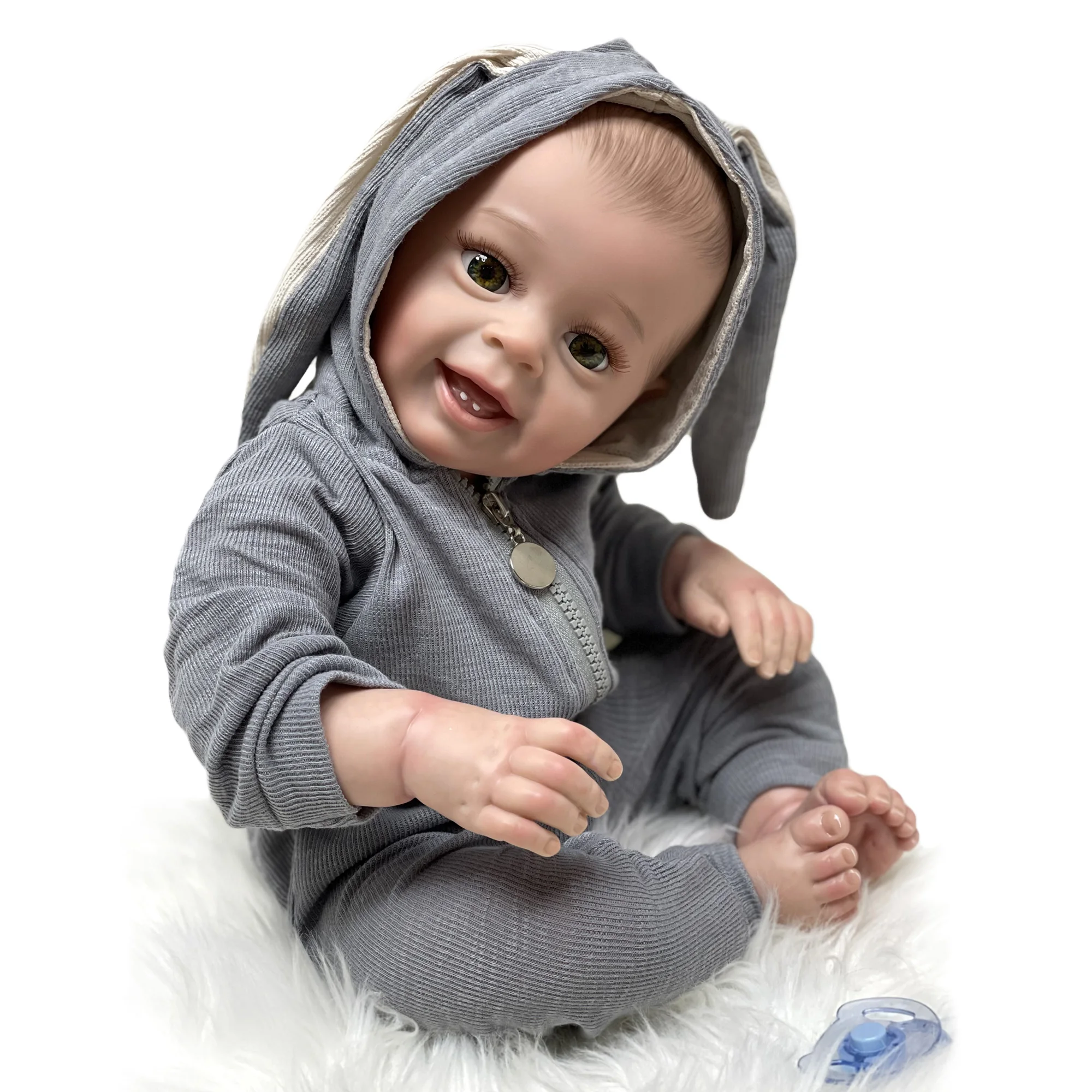 22 Inch Reborn Baby Dolls Soft Vinyl Finished Yannik Baby Lifelike Bebe Newborn Muñecas Reborn