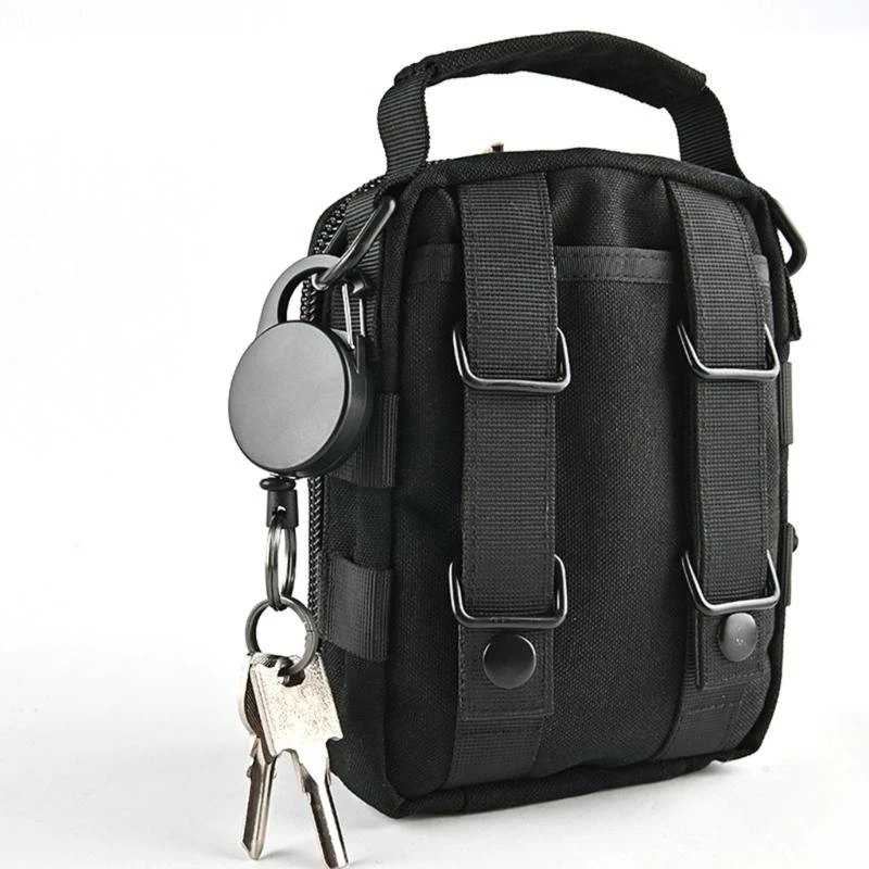 K0EF Heavy Duty Retractable Keychain Anti-theft Keychain with Carabiner Extending Length 23'' Retractable Badges Holder