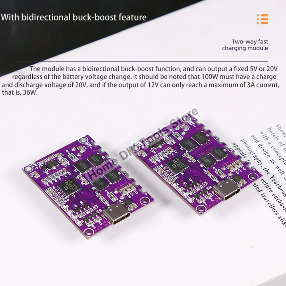 IP2368 Bidirectional 100w Fast Charging Module Buck-Boost Type-c Interface 4S Lithium Battery High-Power Fast Charging Board