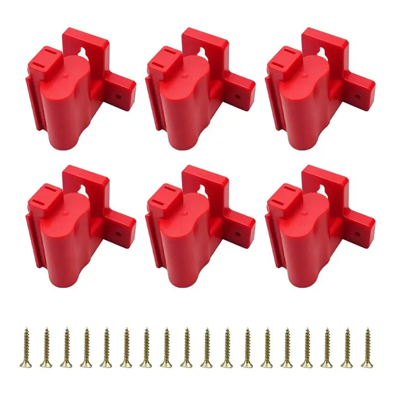 

ABMH-6 Pack Tool Support Base Hanger 12V Drill Tool Hanger Plastic Drill Tool Mount Compatible With