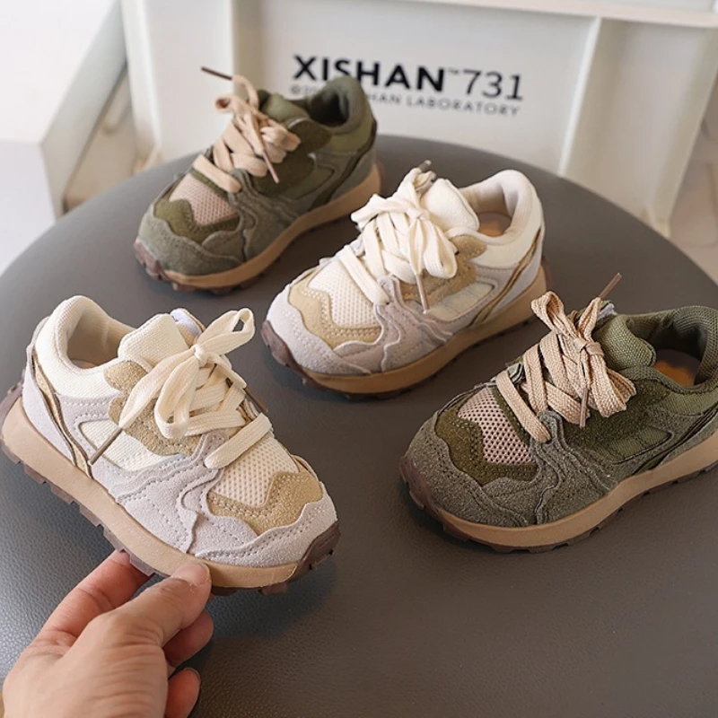 Child Sports Shoe2026spring New Style Child Mesh Breathable Single Shoe Casual Girl Slip Travel Walking Shoe Child Running Shoes