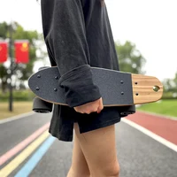 45 56cm Mini Bamboo Short Skateboard Girl Boy Portable Skate Fish Long Board Roller Scooters 2