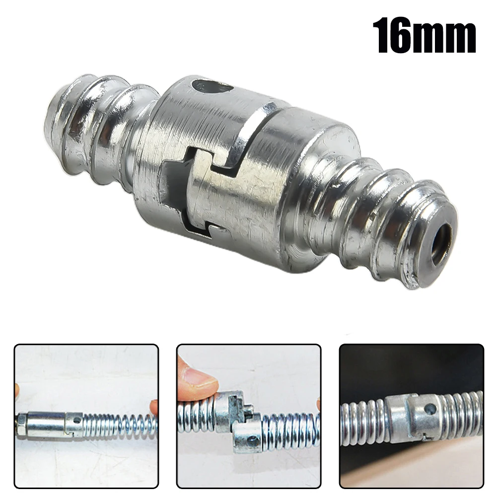 Brand New Spring Connector Power Tools Hot Sale Silver 2pcs Convenient Easy To Use For Electric Drill Pipe Dredge Tools