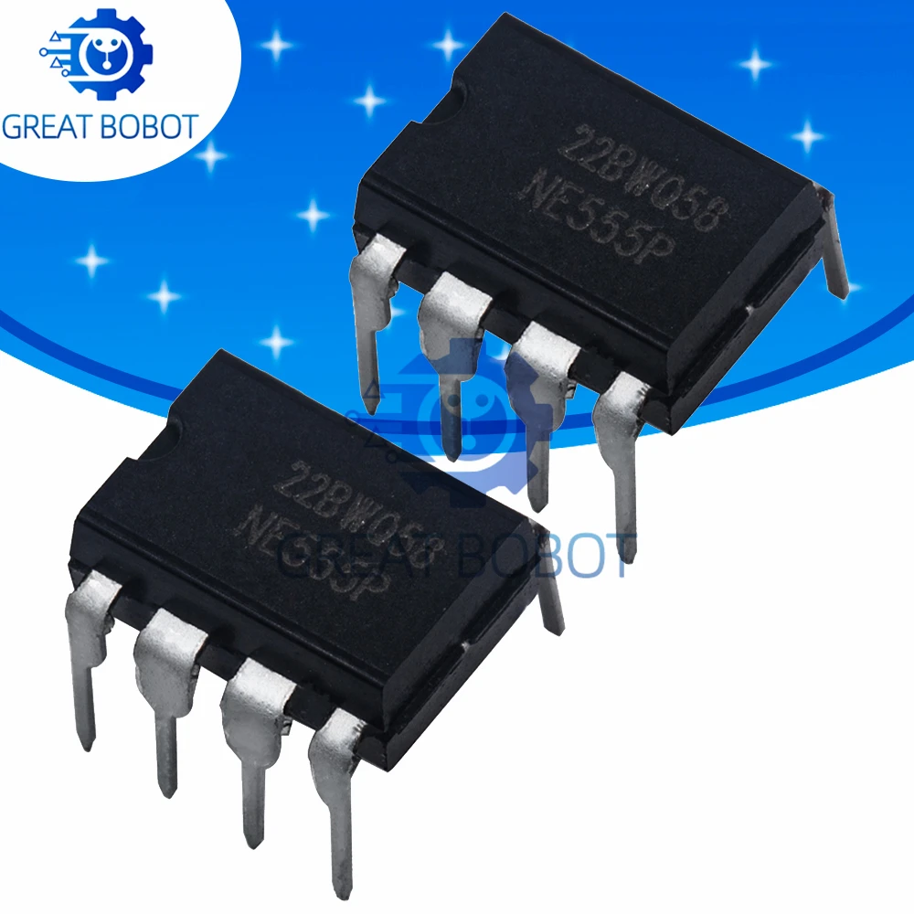 50PCS NE555P NE555N DIP-8 Timer IC Chips, TEXAS NE555 Series Precision Oscillator Timer Integrated Circuit