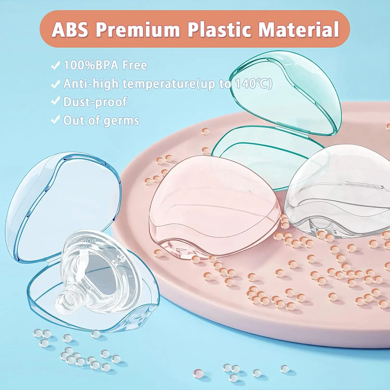 Pacifier Holder - 2/4 Pcs Travel-Friendly Baby Binky Case – Transparent Storage Box, Always Keep Paci Clean & Hygienic
