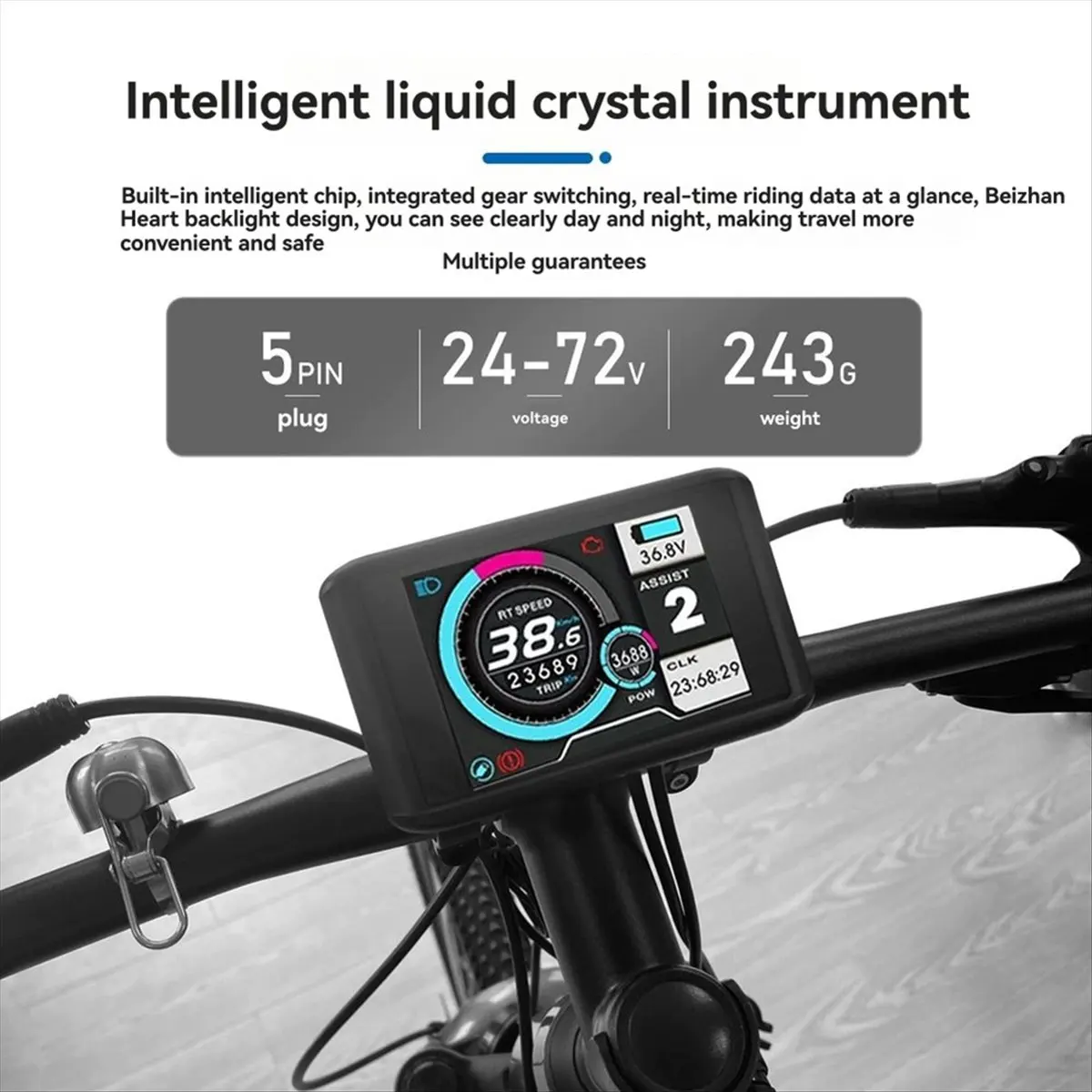 Special Offer-TFT-UKC1 Electric Bike LCD Display Colorful Screen for UART2 Protocol Controller Compatible with 24V-72V Ebike A