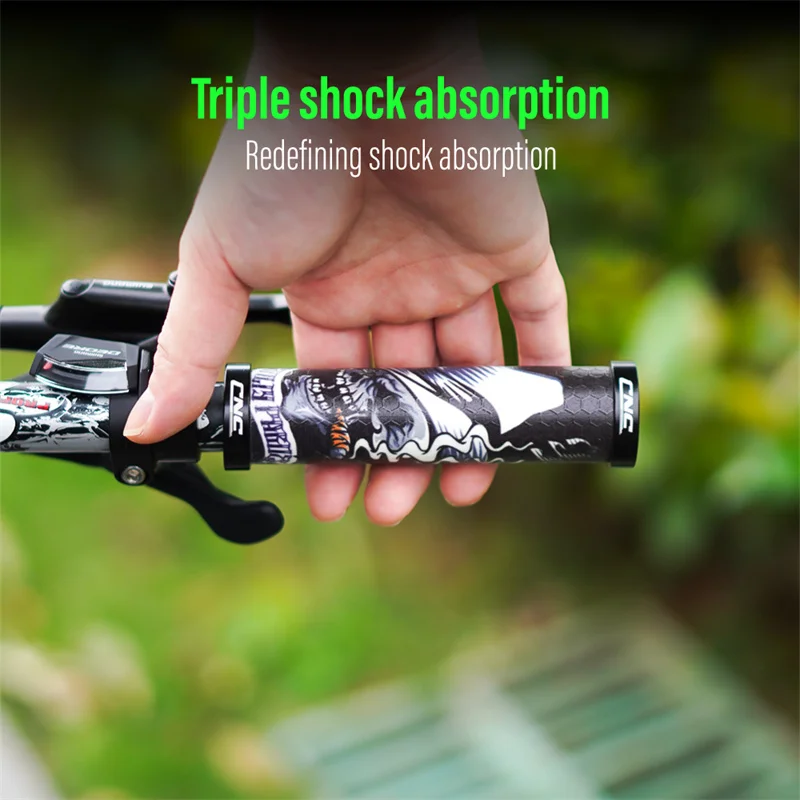 CNC Bicycle Accessories Gel MTB Bike Grips Silicone Lock On Bike Cuffs Silicone Shock Absorbers Cycling Handlebar Parts