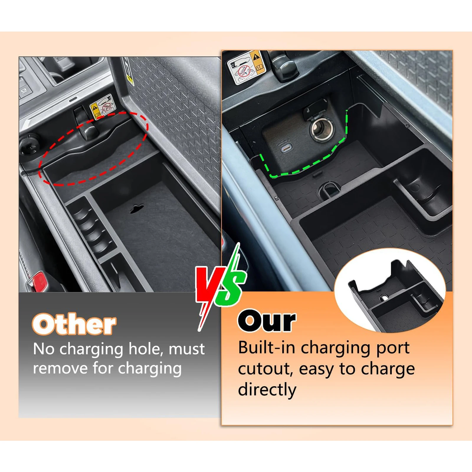 Für Toyota RAV4 XA60 2026 2027 2-Schicht-Mittelkonsolen-Organizer Armlehnen-Erweiterungs-Aufbewahrungsbox, 2-in-1-Aufbewahrungsbox-Set im OEM-Stil – Detail 4
