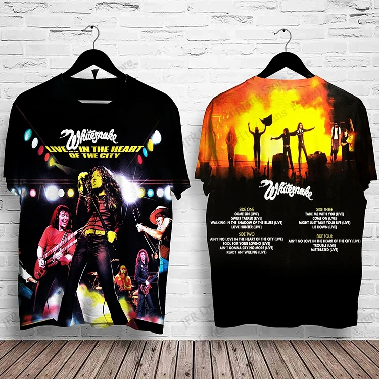 

New Rock BAND Whitesnake Pattern 3d Print T-shirt Men Women Fashion Trendy Street Style Heavy Metal Rock Short Sleeve Tops Tees
