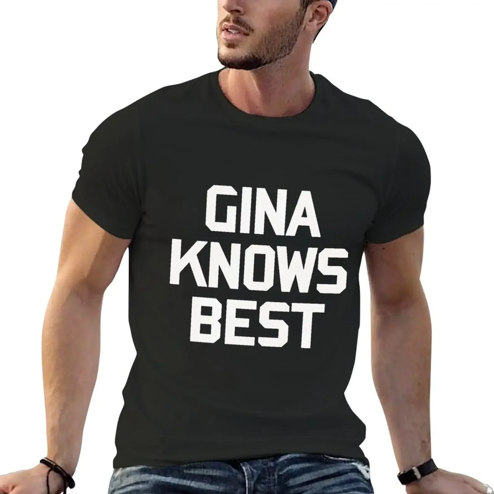 Anime clothes mens funny t shirts Gina Knows Best - Brooklin 99 T-Shirt tees graphic oversized men clothing harajuku summer new