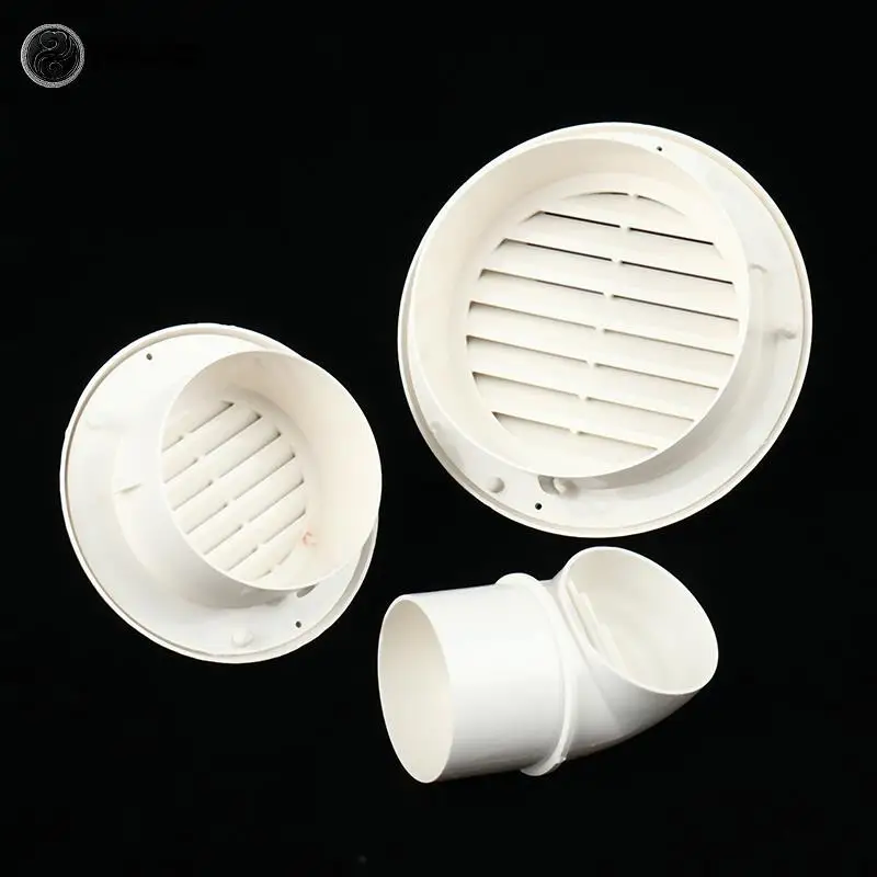 New PVC Ventilation Exhaust Grille Round Wall Ceiling Air Vent Grille Ducting Cover Outlet Heating Cooling Waterproof Vent Cap