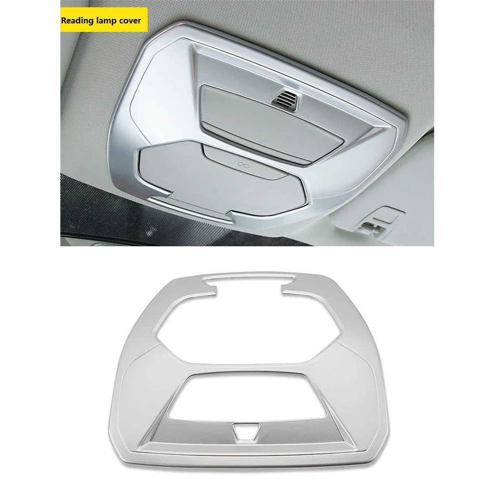 for Escape 2017-2019 Car Silver Front Reading Light Lamp Panel Cover Trim Decoration Frame Accessories