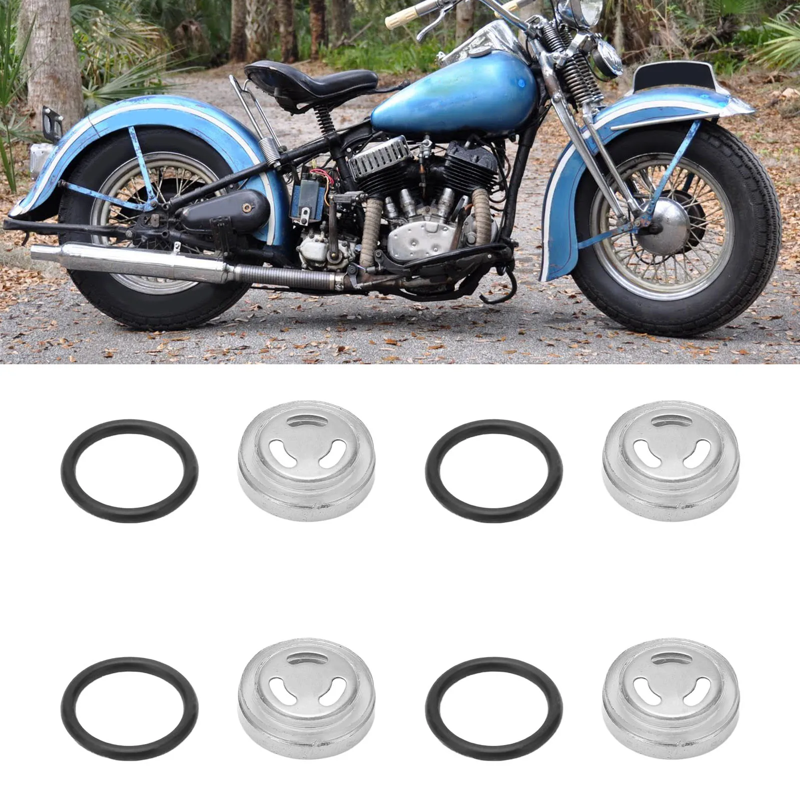 4 Pcs Brake Master Cylinder Reservoir Sight Gasket Set for Scooter ATV Dirt Bike  Sight Glass Lens Gasket Motorcycle Accessories