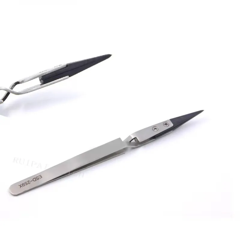 High quality Stainless Steel  ESD-259X Anti-Static Reverse Tweezers for Watch and Jewelry Repair