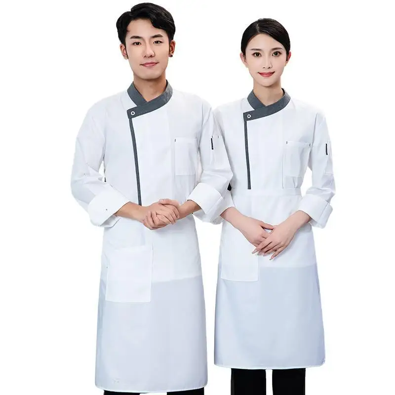 Overalls Men's Summer Short Work Wear Baking Pastry Dessert Chef Clothes Hotel Dining Kitchen Long Sleeve Women