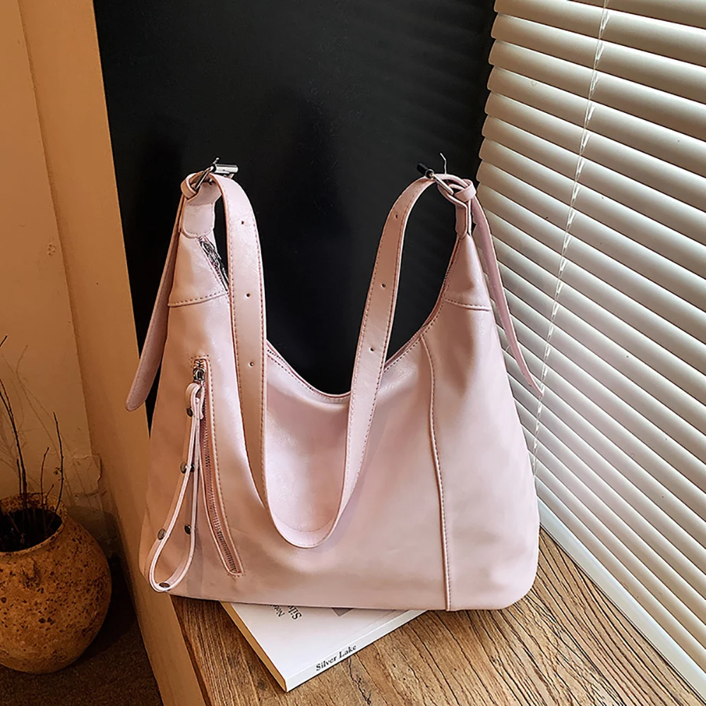 

Большая вместительная темпераментная сумка на одно плечо для женщин, модные однотонные сумки через плечо высокого качества, универсальные сумки для поездок на работу