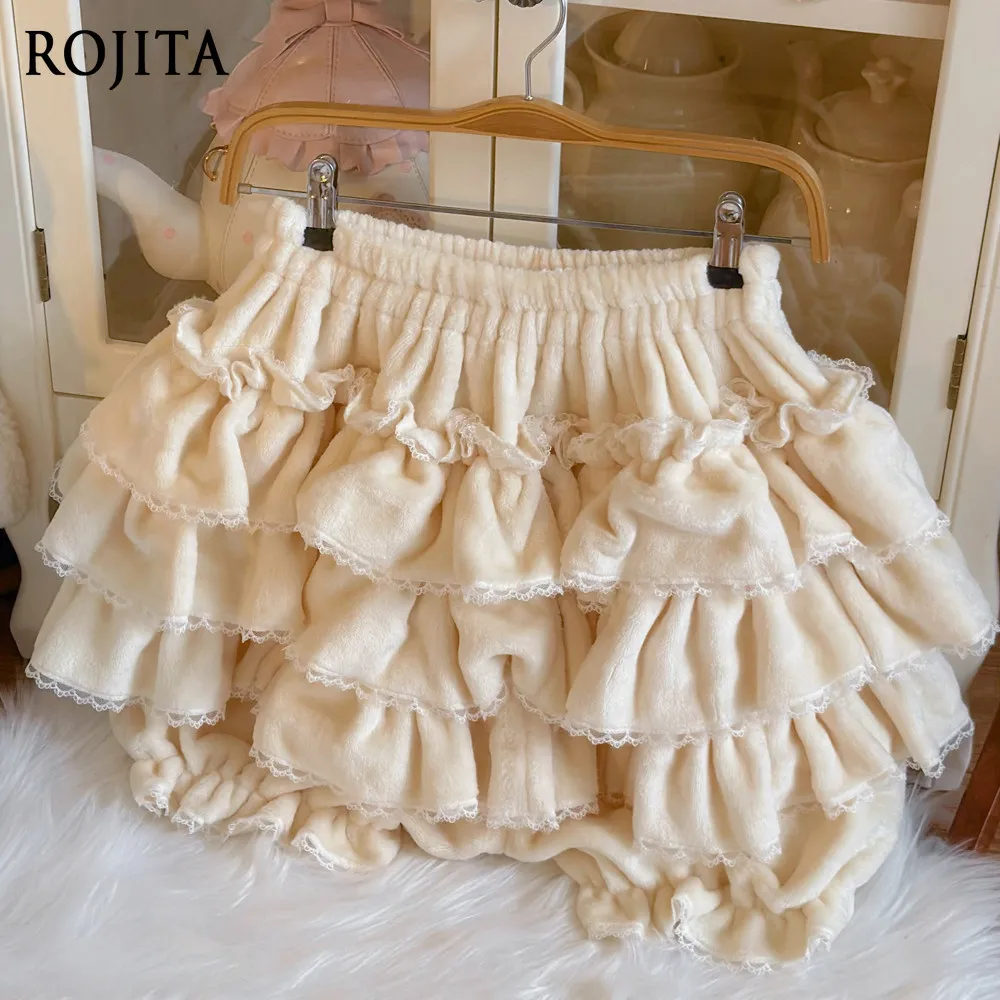

2026 New Japanese Style Soft Girl Cute Lolita Soft Warm Pumpkin Leggings Cake Versatile Autumn Winter Skirt Support