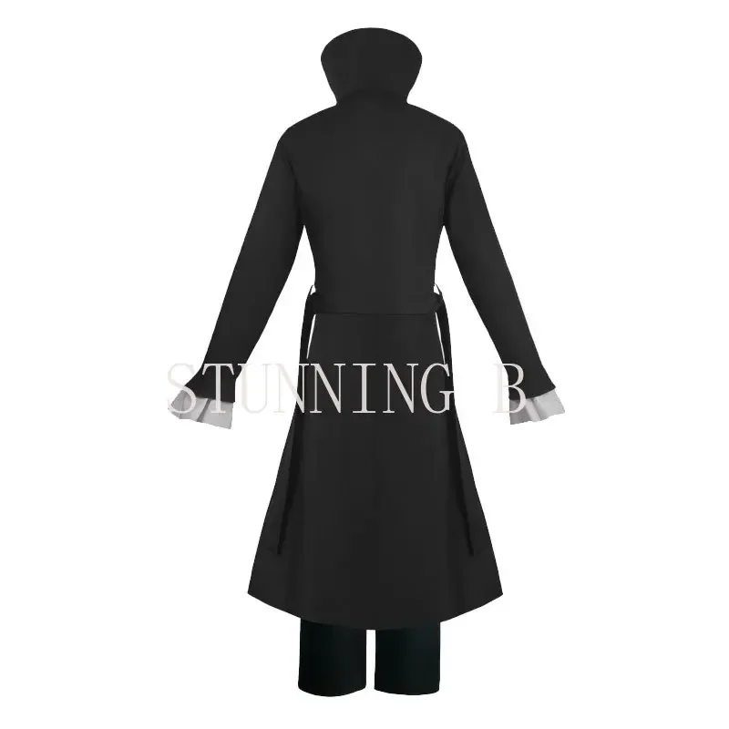 Traje de Cosplay de Anime Bungo Stray Dogs Ryunosuke Akutagawa, Trench y uniforme, disfraz de fiesta de Halloween, peluca Ryuunosuke, sombreros