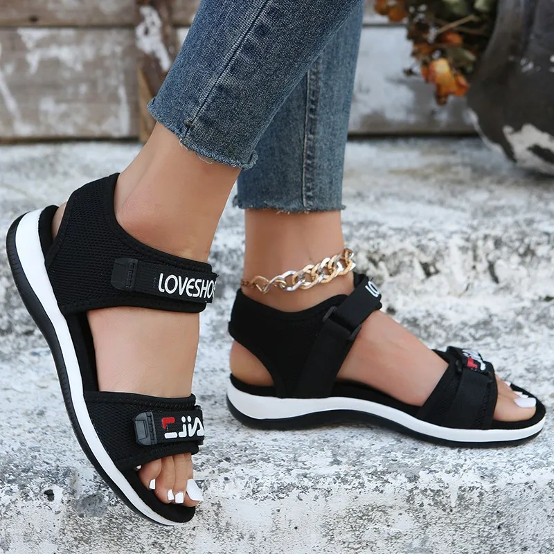 Shoes Woman 2024 Trend Sports Sandals Summer New Open Toe Heightened Platform Sandals Women's Beach Shoes Athleisure Sandals