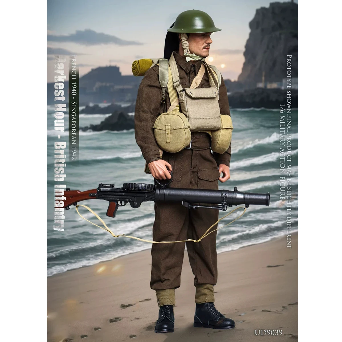 HiPlay UJINDOU Maßstab 1:6, WWII, britische Infanterie, Frankreich 1940, Singapur, 1942, UD9039, Actionfigur im Militärstil