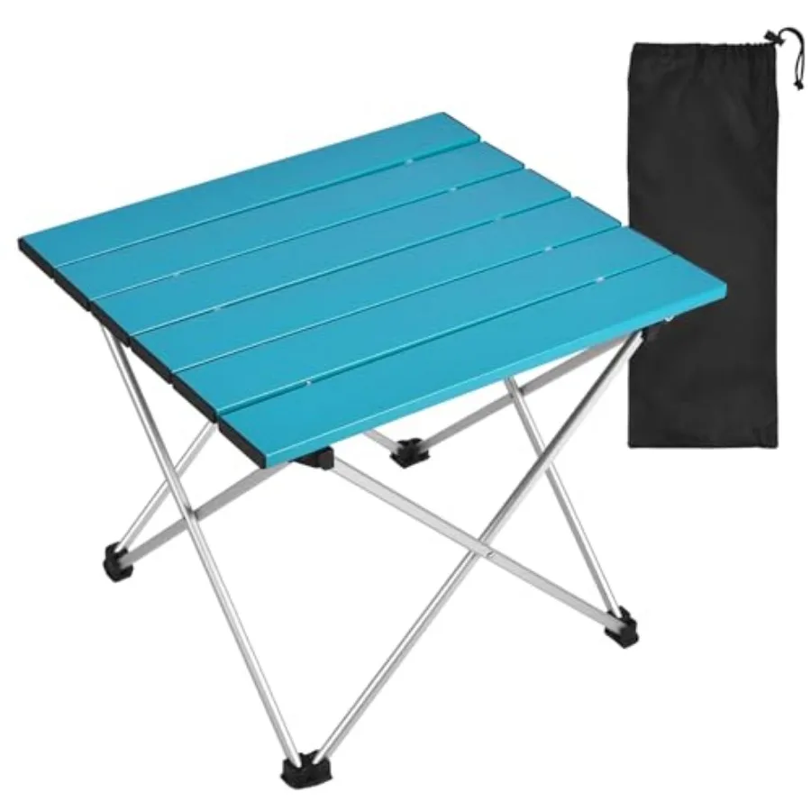 

Portable Camping Table, Folding Side Table Aluminum Top for Outdoor Cooking, Hiking, Travel, Picnic