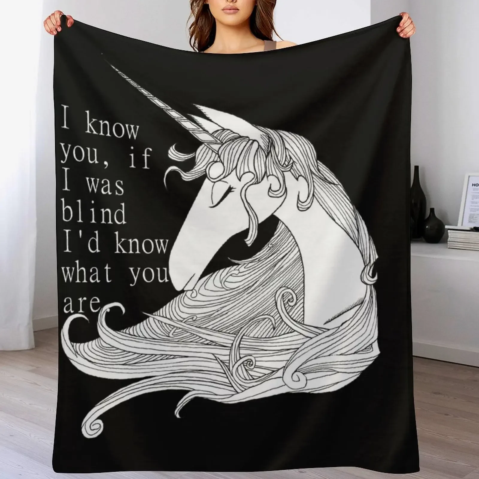

Unicorn reflection Throw Blanket For Baby Bed Fashionable Sleeping Bag Luxury Designer Blankets