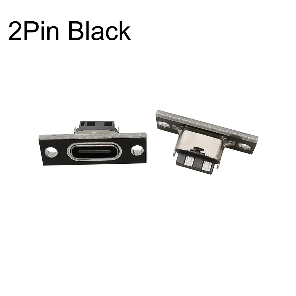 5/10Pcs Typ C USB 3,1 Buchse Stecker Mit Befestigungs Platte 2Pin 4Pin 6Pin Typ-C USB Jack Lade Port für DIY PCB