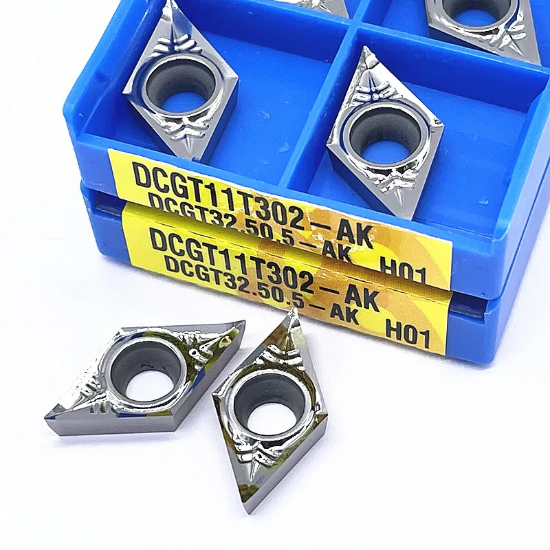 DCGT070202 DCGT070204 DCGT070208 DCGT11T302 DCGT11T304 DCGT11T308 AK H01 Aluminum Alloy Blade CNC Inserts Aluminum Processing