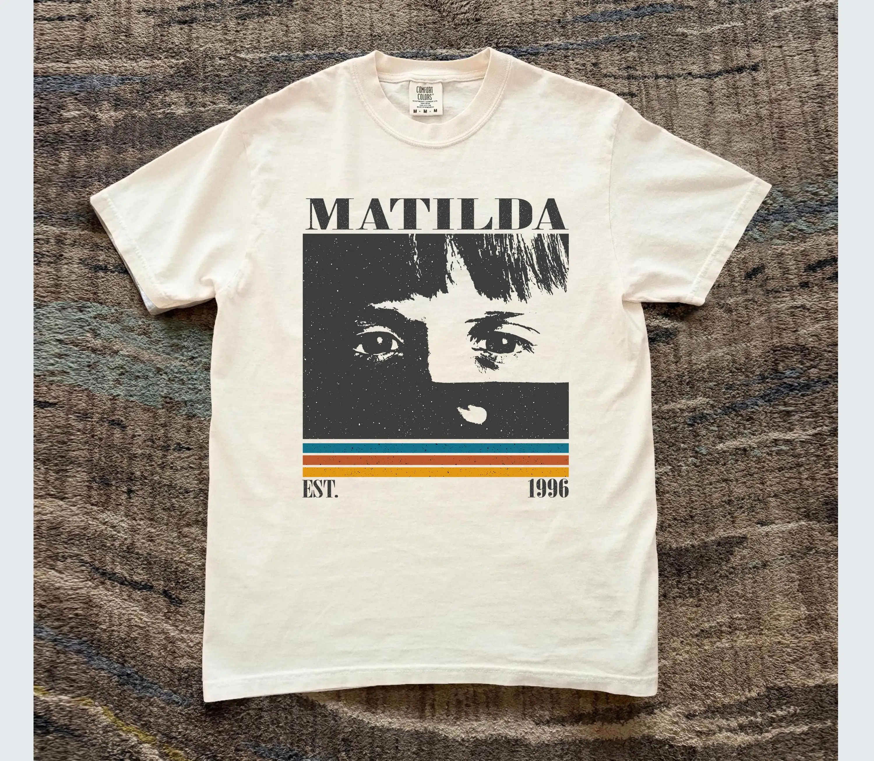 

Plus Size Summer Women's Vintage Matilda Movie T-Shirt Cotton Breathable Stylish Versatile Street Style Oversized