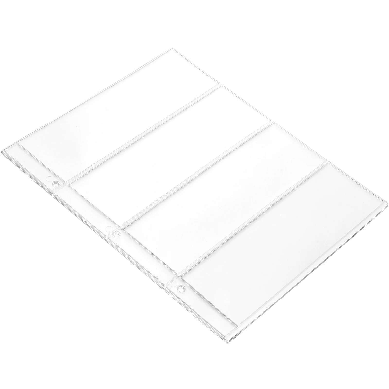 10Pcs Banknote Album Pages Currency Collecting Book Sleeves Plastic Binder Sleeves for Money Storage and Display