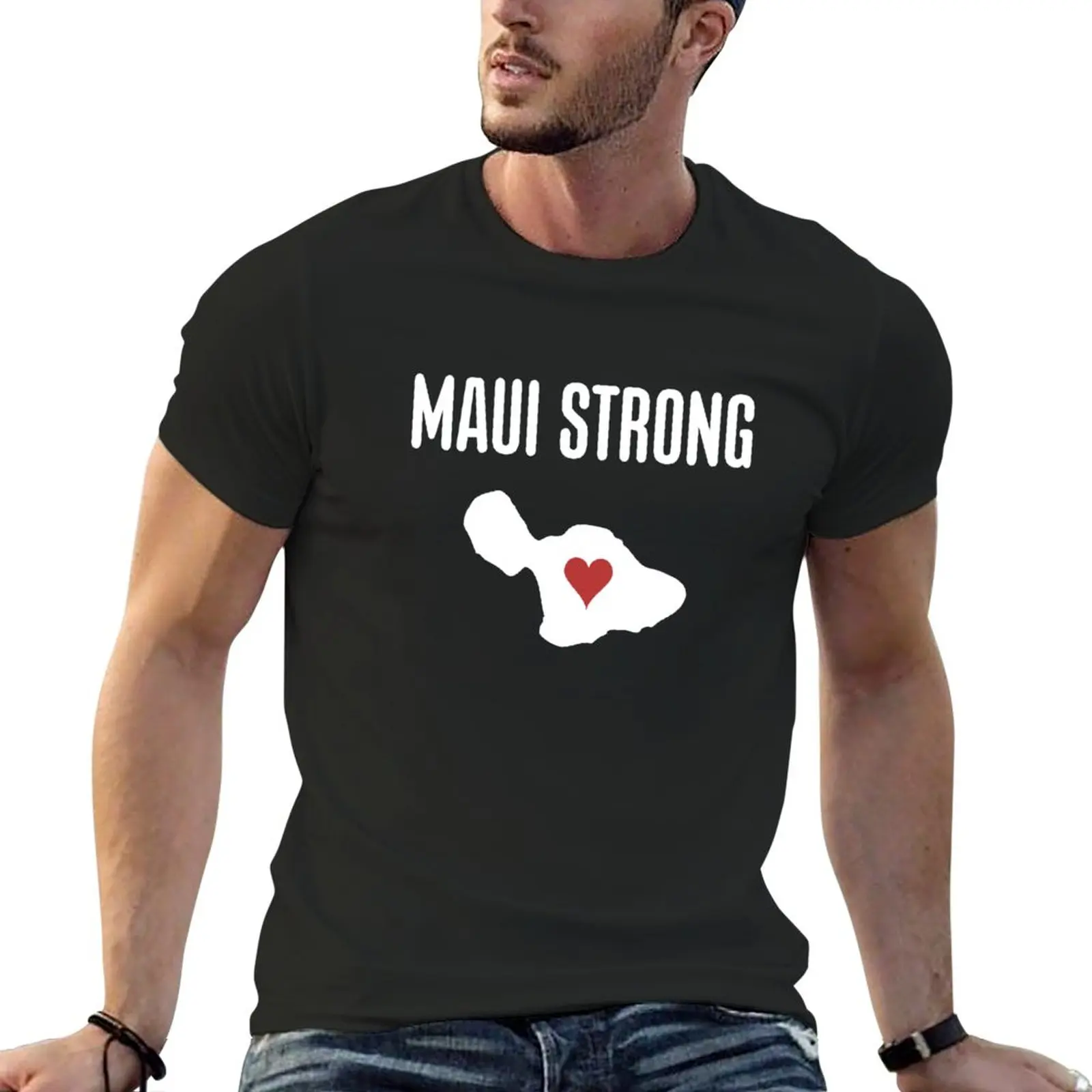 Maui Strong Heart Hawaii Strong Maui Wildfire Relief, All Profits will be Donated, Support for Hawaii Fire Victims, Hawa T-Shirt