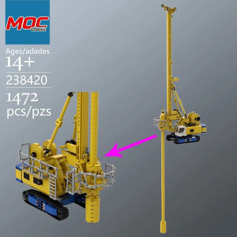 Custom MOC ROTARY DRILLING RIG BG40 Technic Model - Trendy Educational Toys, Fun building set  Top Choice For Holiday gifts
