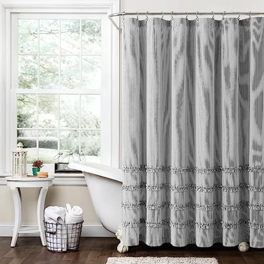 

Vintage Stripe Yarn Dyed Cotton Shower Curtain, 72" x 72