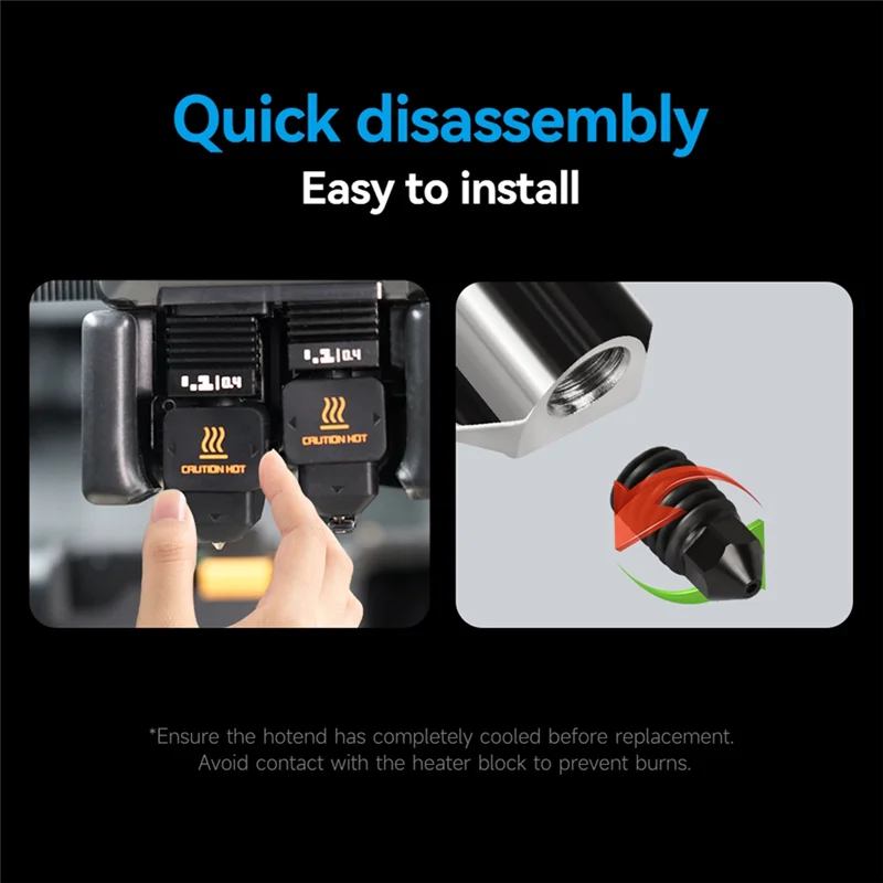 

Для Bambu Lab H2D Hotend для Bambu Lab A1 A1mini Hotend сопло из закаленной стали аксессуары для 3D-принтеров 0,8 мм