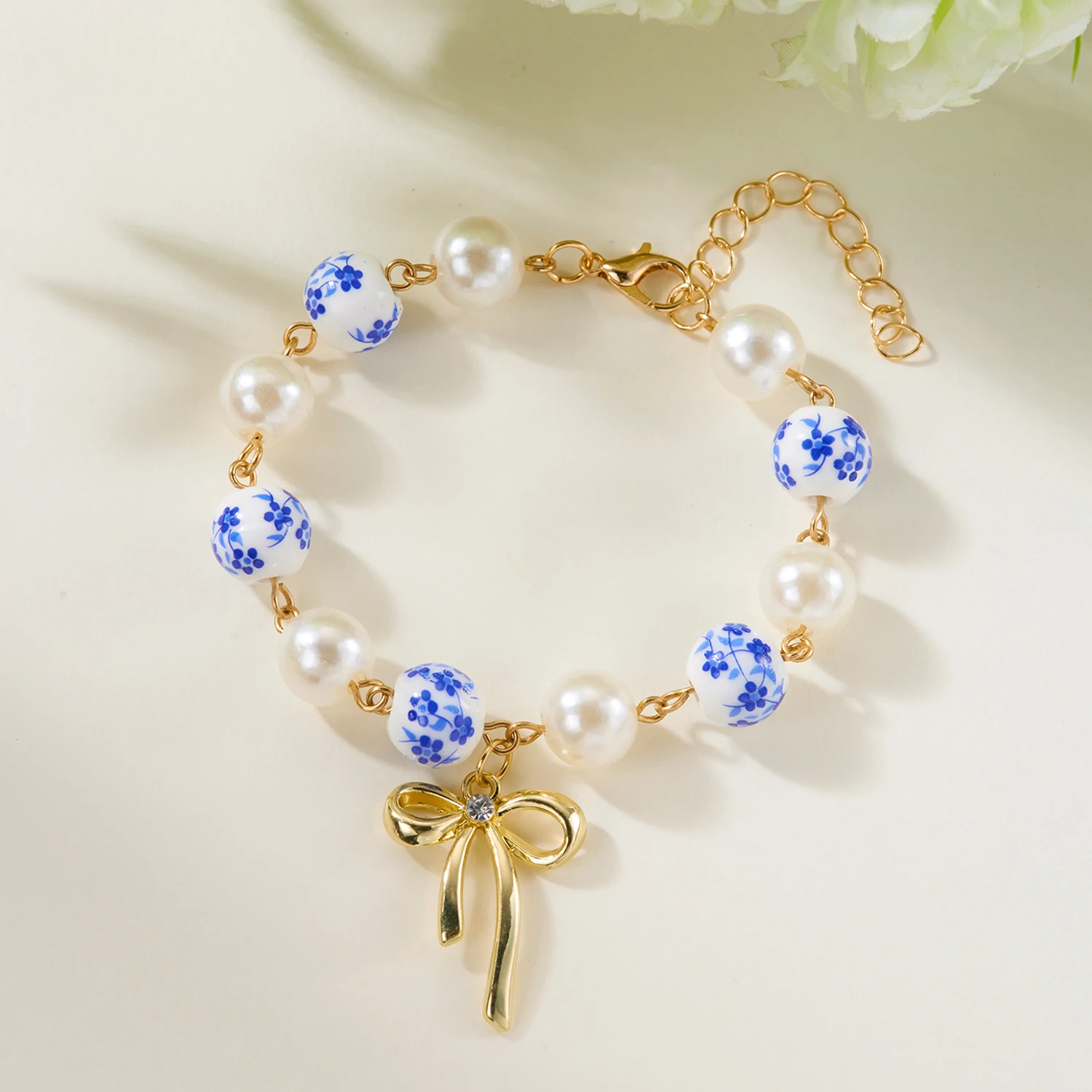 العصرية السيراميك سوار أنيق للنساء حساسة خمر زهرة العرقية نمط Bowknot الصليب بنات سوار الحفلات مجوهرات هدايا #2