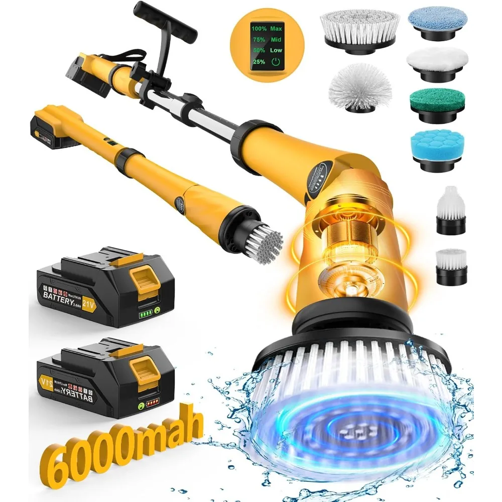 

Electric Spin Scrubber Extra Large Brush Best Battery Power Scrubber for Cleaning Shower Cordless Cleaning Brush