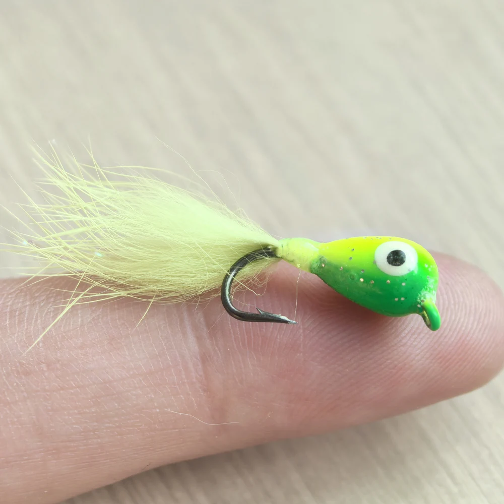 5 Stück Leuchtende Eisfischerköder für Zander und Barsch, UV-beständige Jigköpfe, Eisfischerzubehör für Crappie, Barsch, Panfisch und Hecht – Detail 9