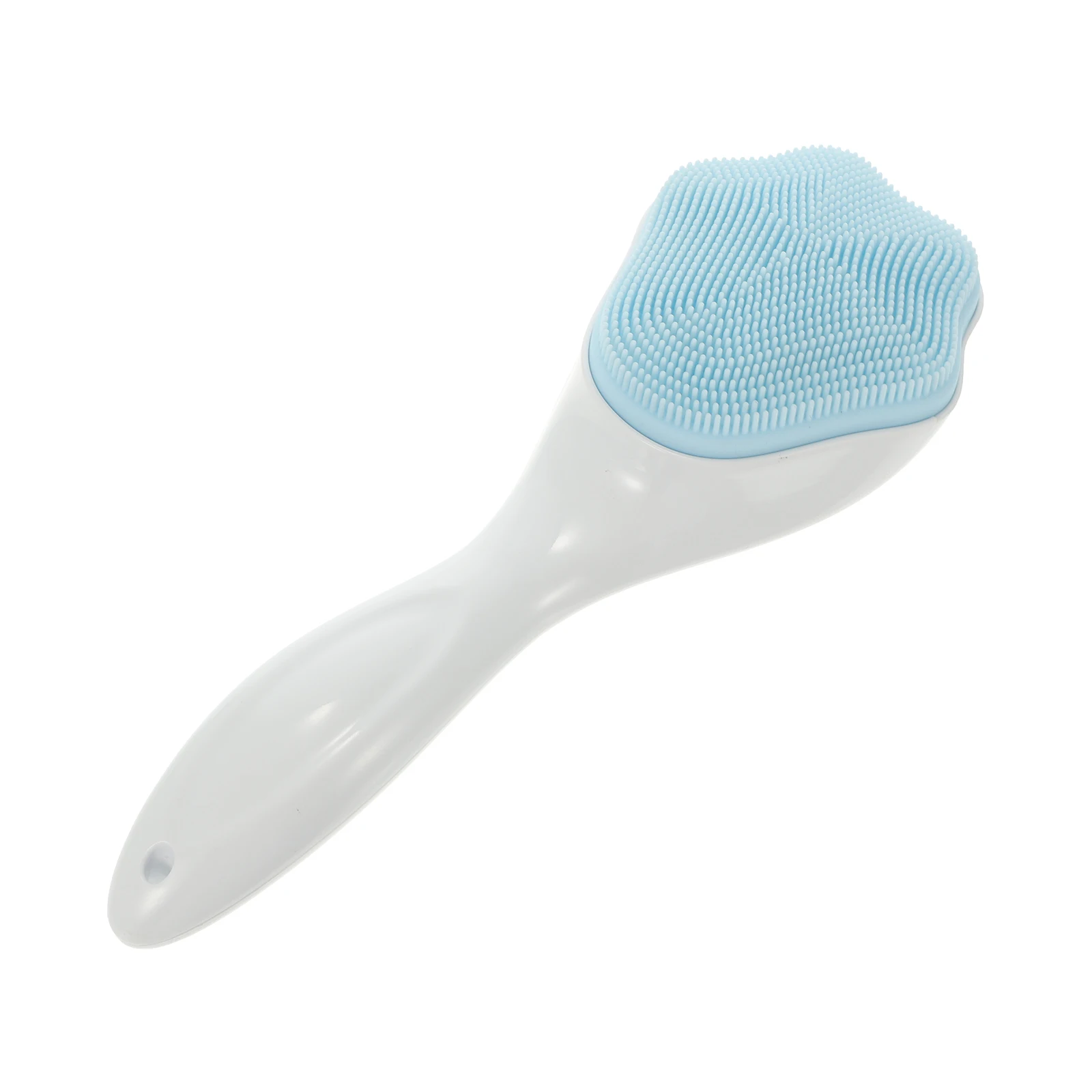 Escova facial de silicone com pata de gato, cabo longo, ferramenta de limpeza facial, limpeza profunda, esfoliante, cravos, pele sensível