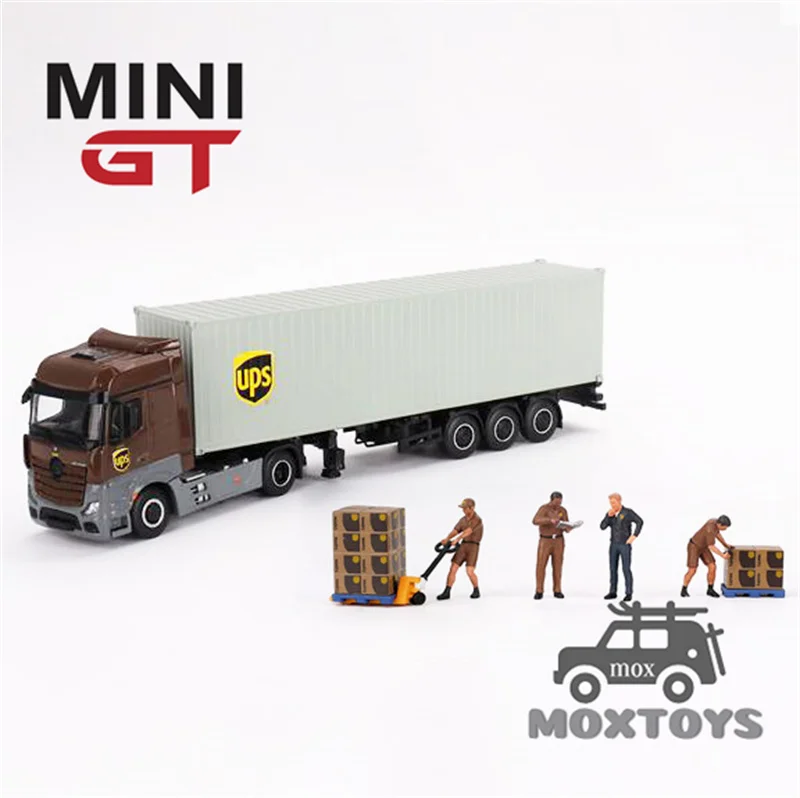 MINI GT 1:64 Actros Trailer w/40 Ft Container 40 truck / Figurine Diecast Model Car