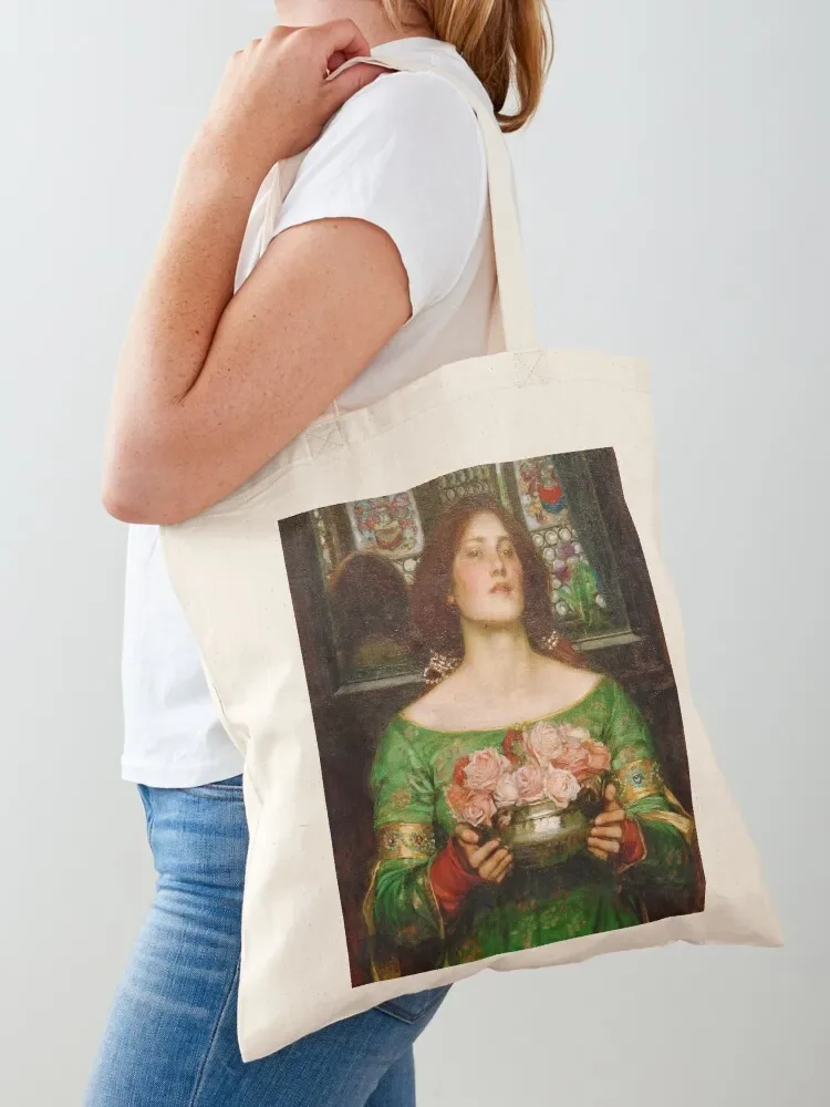 John William Waterhouse Rosebuds Tote Bag shopper bags for women Custom bag Tote Bag