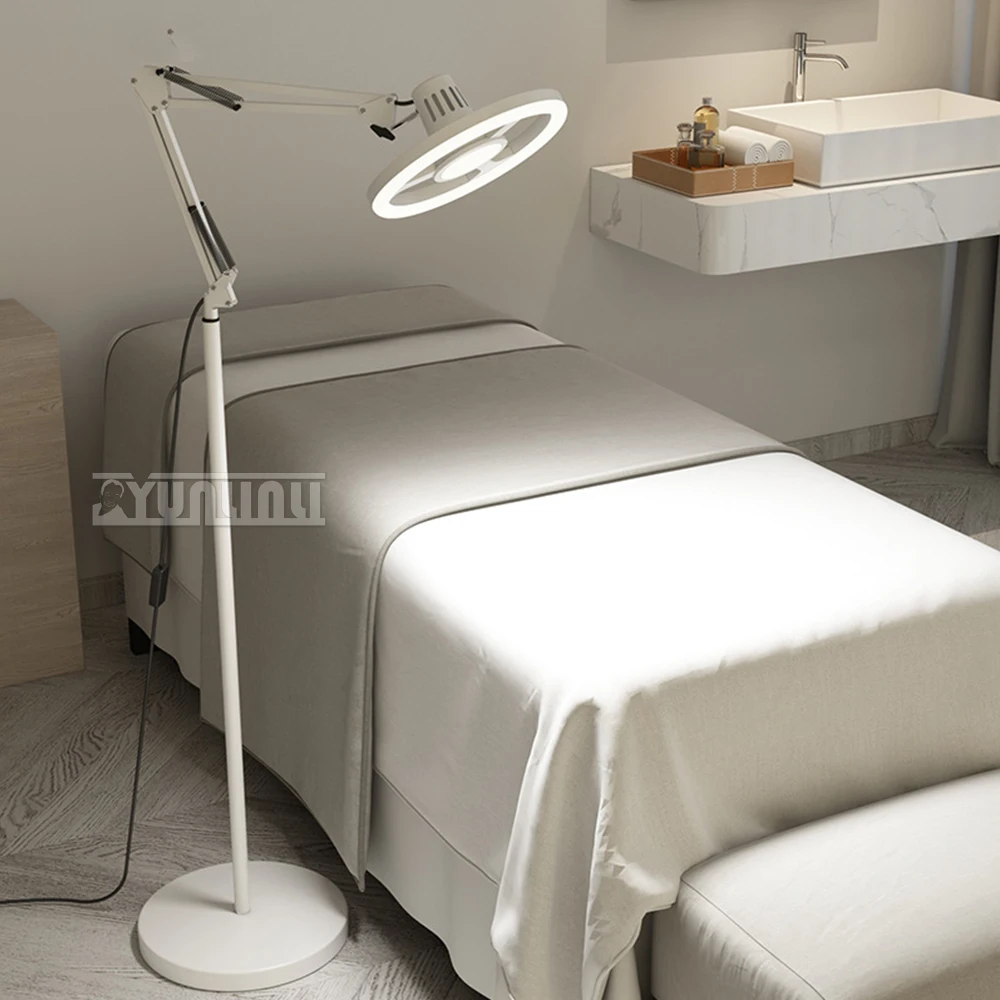 

LED Folding Lamp Magnifying Glass Cold Ligth Operation Floor Shadowless Lamp Magnifier for Beauty Salon Nail Tattoo