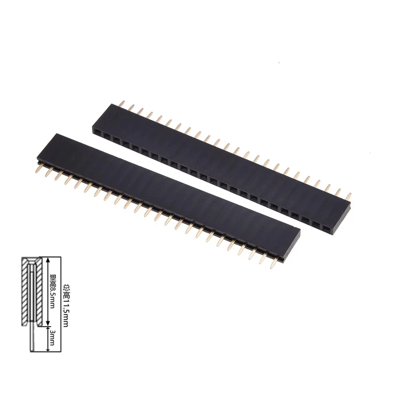 10Pcs Single Row Pin Header Female Connector for PCB